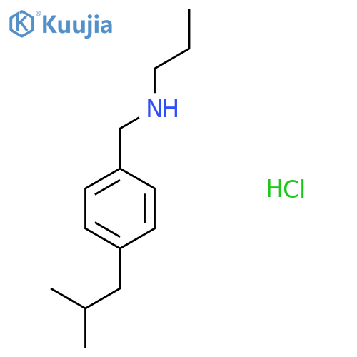 {[4-(2-Methylpropyl)phenyl]methyl}(propyl)amine hydrochloride structure