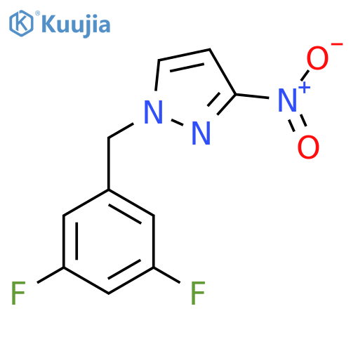 1-[(3,5-Difluorophenyl)methyl]-3-nitro-1H-pyrazole structure