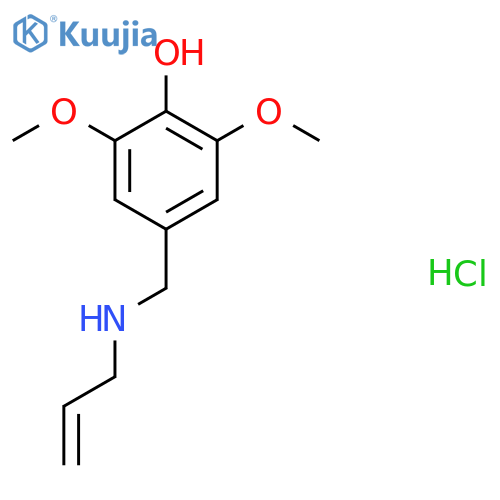 2,6-Dimethoxy-4-{[(prop-2-en-1-yl)amino]methyl}phenol hydrochloride structure