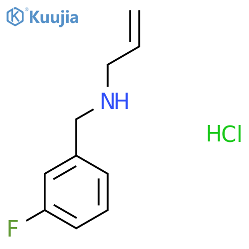 [(3-Fluorophenyl)methyl](prop-2-en-1-yl)amine hydrochloride structure