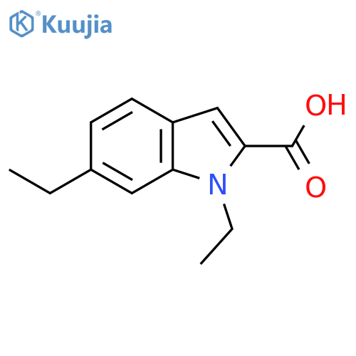 1,6-Diethyl-1H-indole-2-carboxylic acid structure