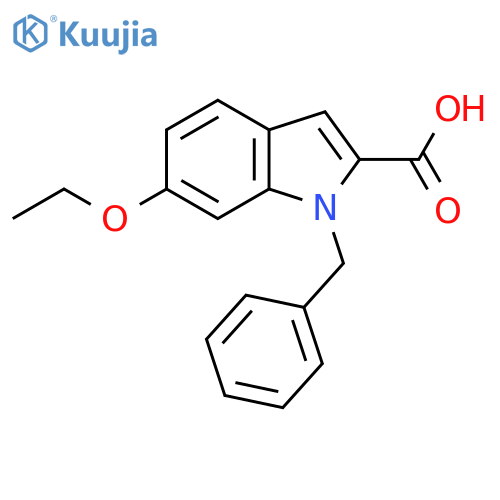 1-Benzyl-6-ethoxy-1H-indole-2-carboxylic acid structure