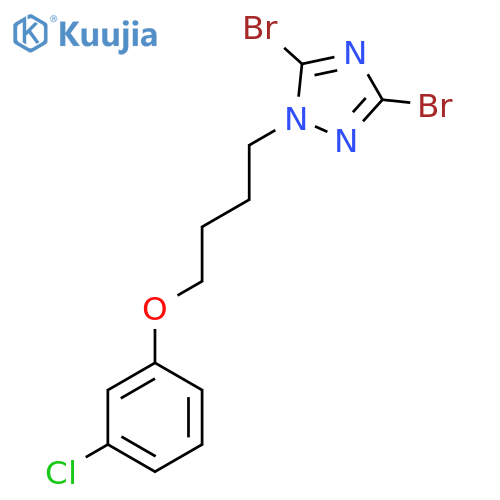 3,5-Dibromo-1-[4-(3-chlorophenoxy)butyl]-1H-1,2,4-triazole structure