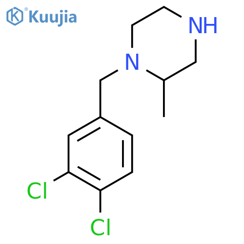 1-[(3,4-Dichlorophenyl)methyl]-2-methylpiperazine structure