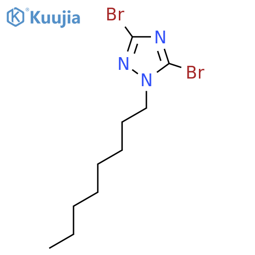 3,5-Dibromo-1-octyl-1H-1,2,4-triazole structure