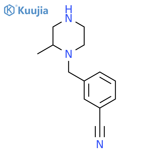 3-[(2-Methylpiperazin-1-yl)methyl]benzonitrile structure