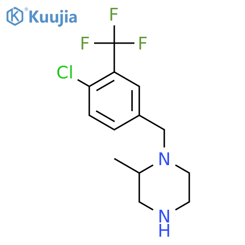 1-{[4-Chloro-3-(trifluoromethyl)phenyl]methyl}-2-methylpiperazine structure