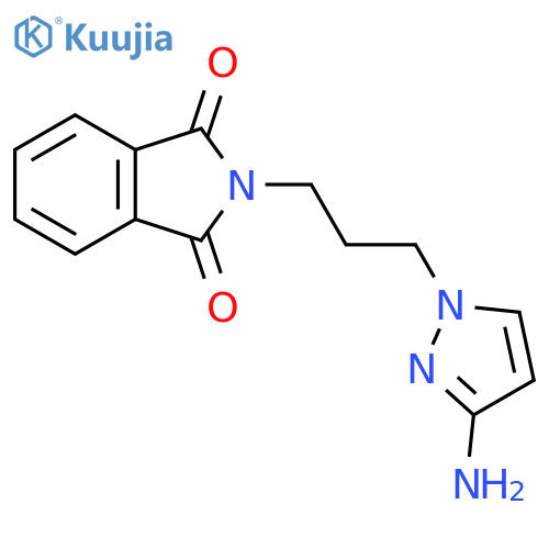 2-[3-(3-aminopyrazol-1-yl)propyl]isoindole-1,3-dione structure