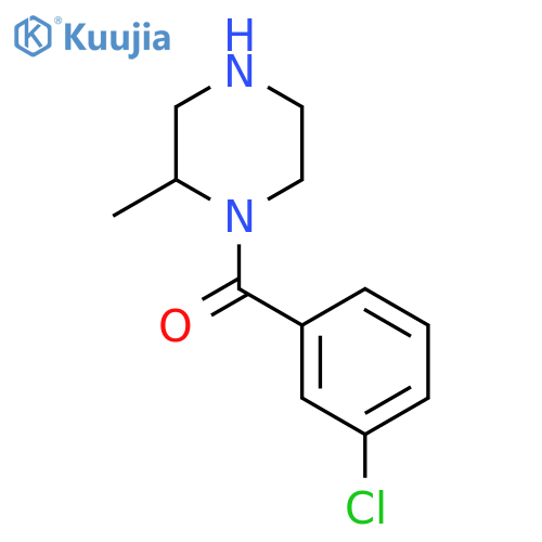 1-(3-Chlorobenzoyl)-2-methylpiperazine structure