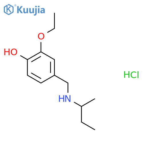 4-{[(Butan-2-yl)amino]methyl}-2-ethoxyphenol hydrochloride structure