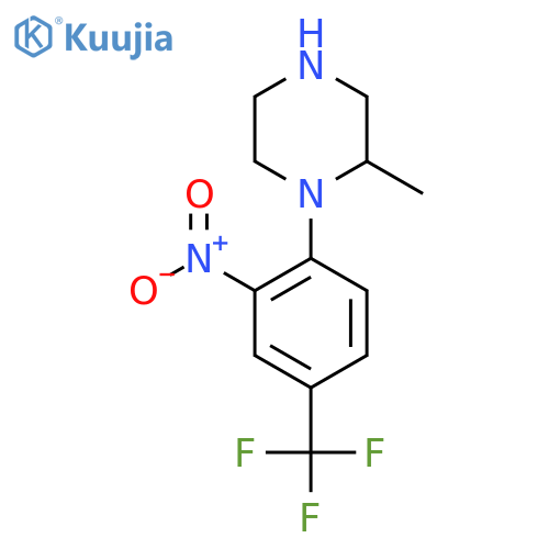 2-Methyl-1-[2-nitro-4-(trifluoromethyl)phenyl]piperazine structure