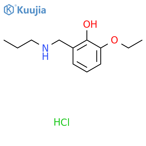 2-Ethoxy-6-[(propylamino)methyl]phenol hydrochloride structure