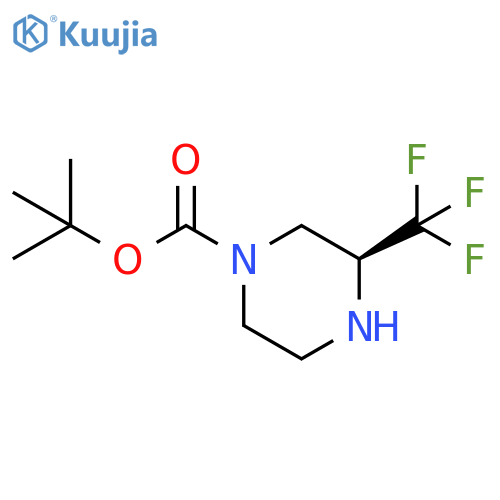 tert-butyl (3S)-3-(trifluoromethyl)piperazine-1-carboxylate structure