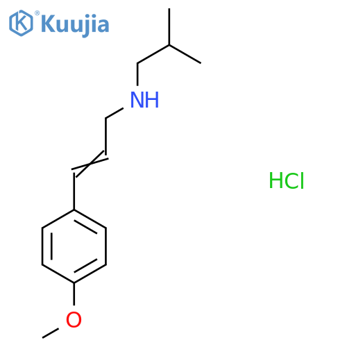 [(2E)-3-(4-Methoxyphenyl)prop-2-en-1-yl](2-methylpropyl)amine hydrochloride structure