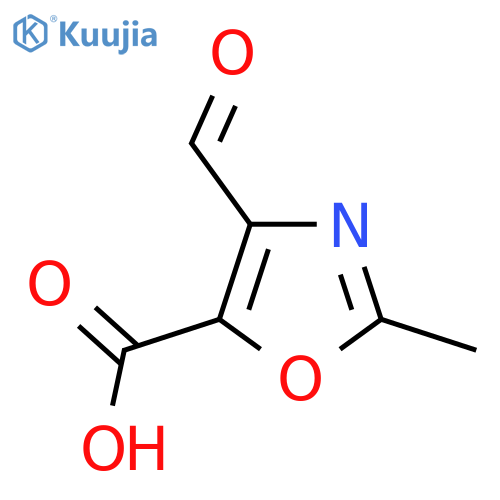 4-formyl-2-methyl-1,3-oxazole-5-carboxylic acid structure
