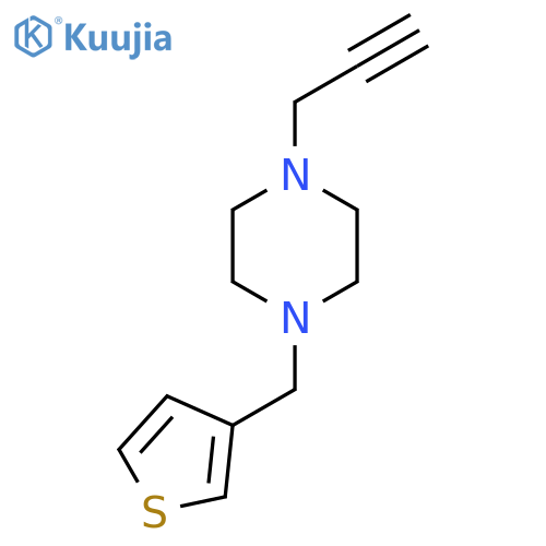 1-Prop-2-ynyl-4-(thiophen-3-ylmethyl)piperazine structure