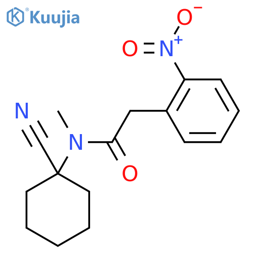 N-(1-cyanocyclohexyl)-N-methyl-2-(2-nitrophenyl)acetamide structure