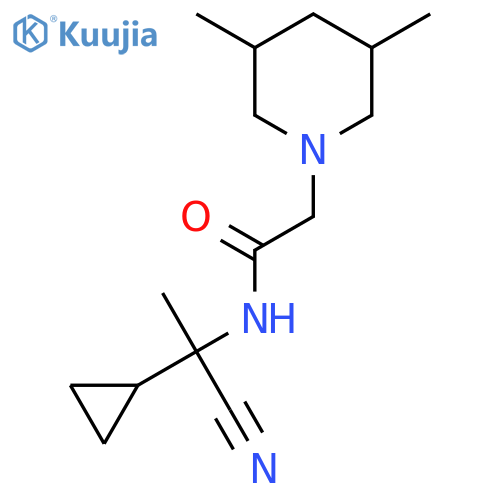 N-(1-cyano-1-cyclopropylethyl)-2-(3,5-dimethylpiperidin-1-yl)acetamide structure