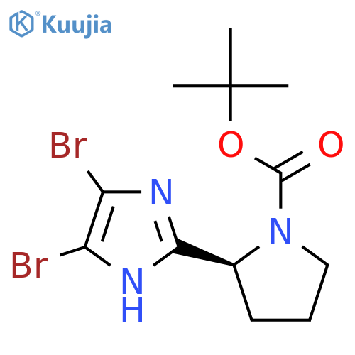 (2S)-2-(4,5-Dibromo-1H-imidazol-2-yl)-1-pyrrolidinecarboxylic Acid 1,1-Dimethylethyl Ester structure