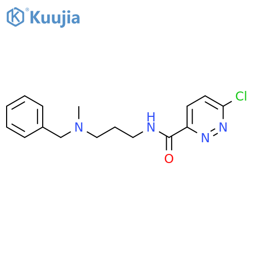 N-{3-benzyl(methyl)aminopropyl}-6-chloropyridazine-3-carboxamide structure