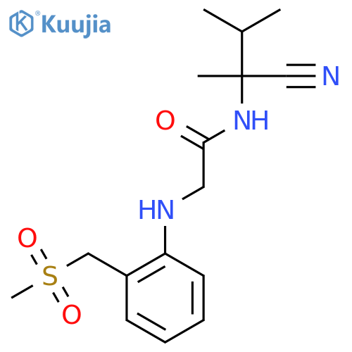 N-(1-cyano-1,2-dimethylpropyl)-2-{[2-(methanesulfonylmethyl)phenyl]amino}acetamide structure