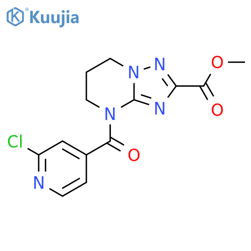 methyl 4-(2-chloropyridine-4-carbonyl)-4H,5H,6H,7H-[1,2,4]triazolo[1,5-a]pyrimidine-2-carboxylate structure