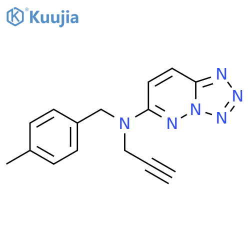 N-[(4-methylphenyl)methyl]-N-(prop-2-yn-1-yl)-[1,2,3,4]tetrazolo[1,5-b]pyridazin-6-amine structure