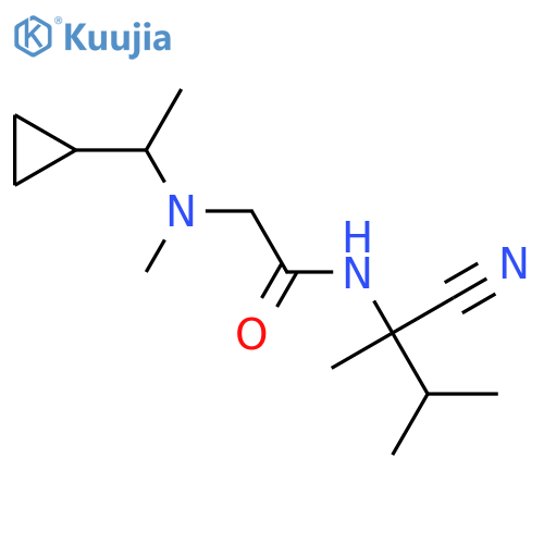 N-(1-cyano-1,2-dimethylpropyl)-2-[(1-cyclopropylethyl)(methyl)amino]acetamide structure
