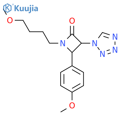 1-(4-methoxybutyl)-4-(4-methoxyphenyl)-3-(1H-1,2,3,4-tetrazol-1-yl)azetidin-2-one structure