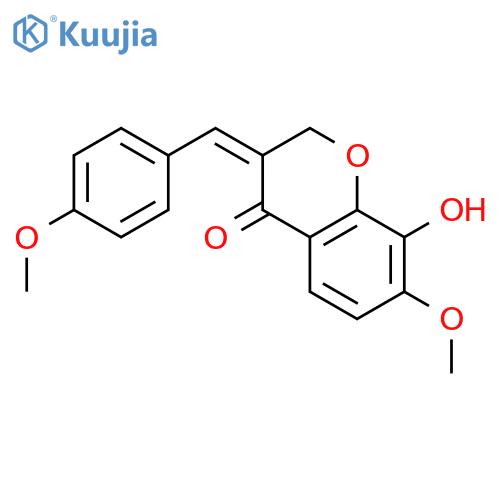 4H-1-Benzopyran-4-one,2,3-dihydro-8-hydroxy-7-methoxy-3-[(4-methoxyphenyl)methylene]-, (3E)- structure