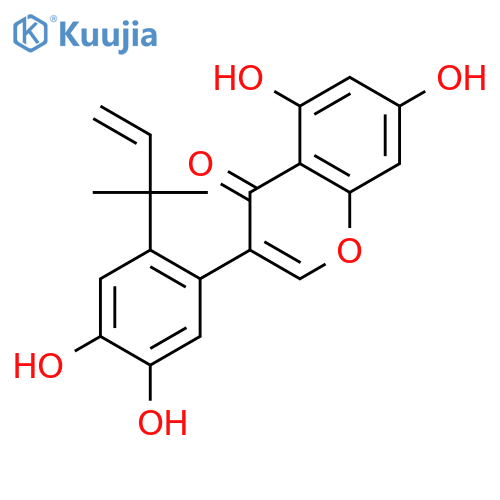 4H-1-Benzopyran-4-one,3-[2-(1,1-dimethyl-2-propenyl)-4,5-dihydroxyphenyl]-5,7-dihydroxy- structure