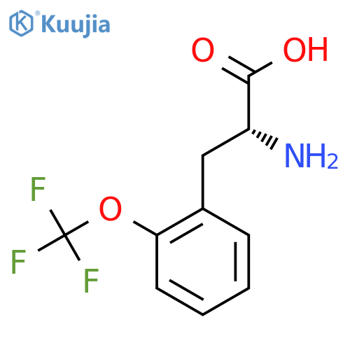 (2R)-2-Amino-3-[2-(trifluoromethoxy)phenyl]propanoic acid structure