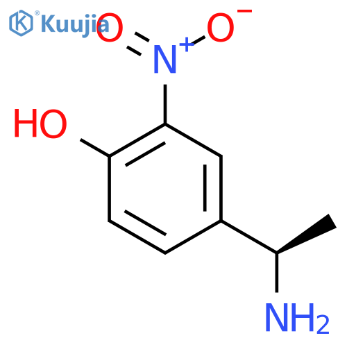 4-(1R)-1-aminoethyl-2-nitrophenol structure