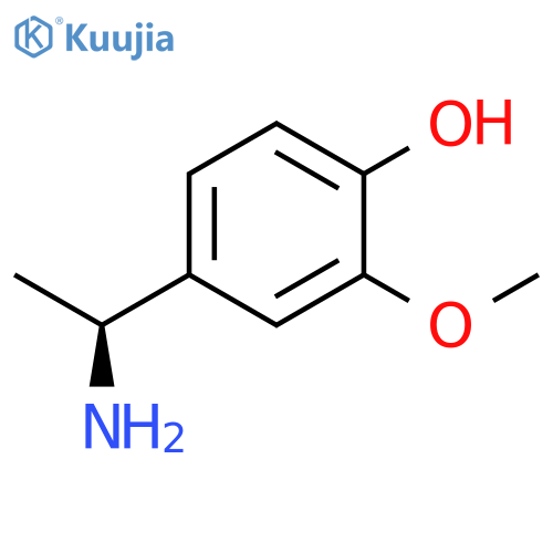 4-(1S)-1-aminoethyl-2-methoxyphenol structure