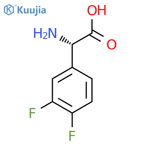 (2S)-2-Amino-2-(3,4-difluorophenyl)acetic acid structure