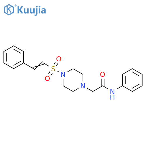N-Phenyl-4-[(2-phenylethenyl)sulfonyl]-1-piperazineacetamide structure