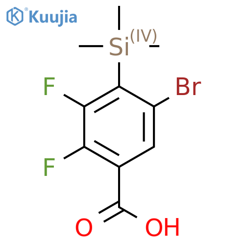 5-Bromo-2,3-difluoro-4-(trimethylsilyl)benzoic acid structure