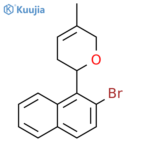 2H-Pyran, 2-(2-bromo-1-naphthalenyl)-3,6-dihydro-5-methyl- structure