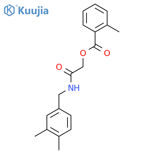 {[(3,4-dimethylphenyl)methyl]carbamoyl}methyl 2-methylbenzoate structure