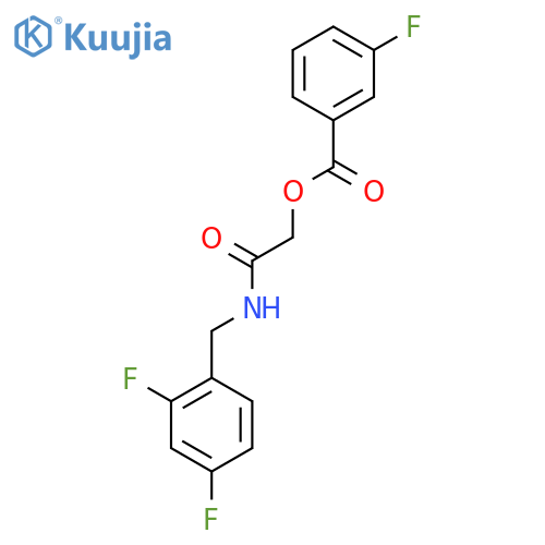 {[(2,4-difluorophenyl)methyl]carbamoyl}methyl 3-fluorobenzoate structure