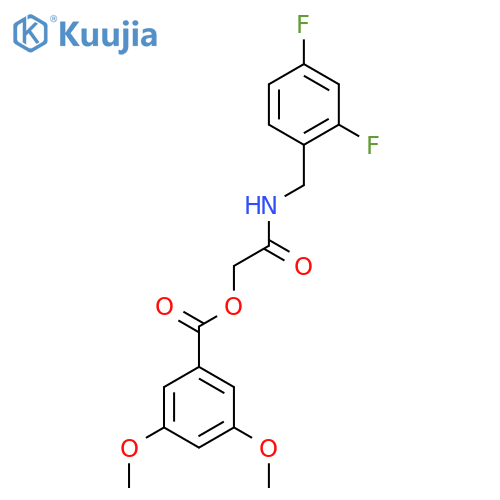 {[(2,4-difluorophenyl)methyl]carbamoyl}methyl 3,5-dimethoxybenzoate structure