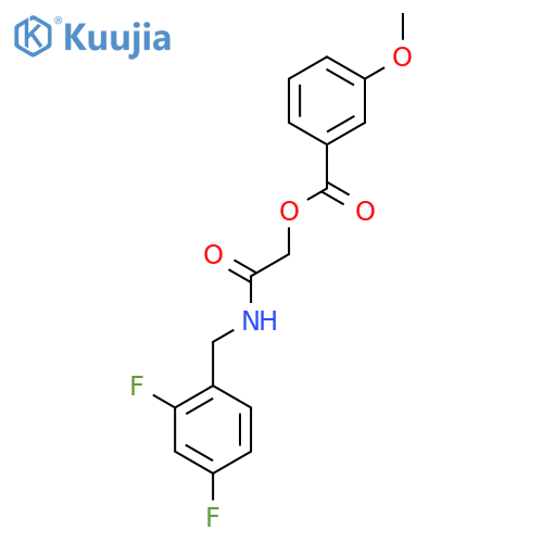 {[(2,4-difluorophenyl)methyl]carbamoyl}methyl 3-methoxybenzoate structure