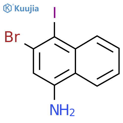 3-Bromo-4-iodo-1-naphthylamine structure