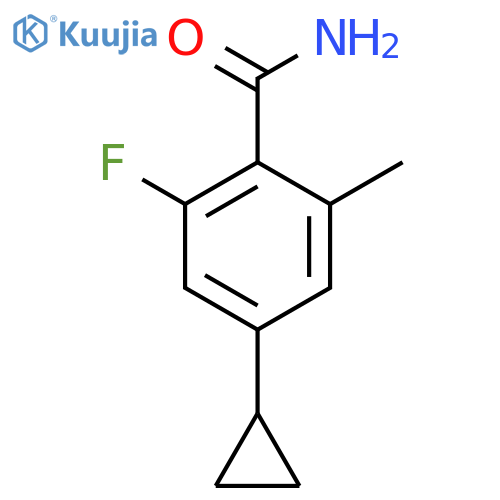 Benzamide, 4-cyclopropyl-2-fluoro-6-methyl- structure