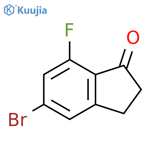 5-bromo-7-fluoro-indan-1-one structure