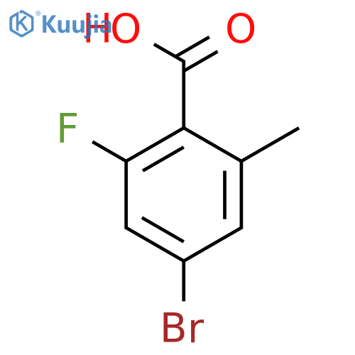 4-Bromo-2-fluoro-6-methylbenzoic acid structure