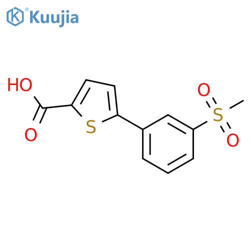 5-(3-(Methylsulfonyl)phenyl)thiophene-2-carboxylic acid structure