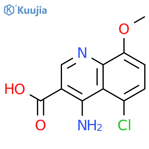 4-Amino-5-chloro-8-methoxyquinoline-3-carboxylic acid structure