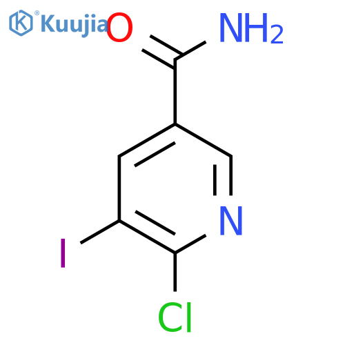 6-Chloro-5-iodopyridine-3-carboxamide structure