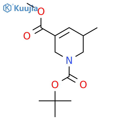 O1-tert-butyl O5-methyl 3-methyl-3,6-dihydro-2H-pyridine-1,5-dicarboxylate structure